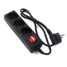 SP3B-118E. Сетевой фильтр 3 розетки, 1.8м, черный. 5bites