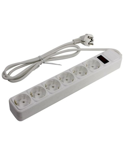 SP6W-130. Сетевой фильтр 6 розеток, 3м, белый. 5bites в Томске