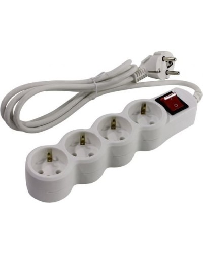SP4W-130. Сетевой фильтр 4 розетки, 3м, белый. 5bites в Томске