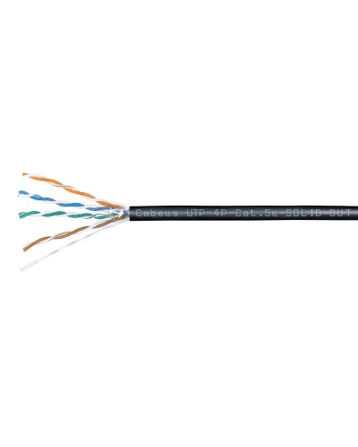 UTP-4P-Cat.5e-SOLID-OUT-LSZH-UV-100 (7172c-5). Кабель «витая пара» (LAN) для структурированных систем связи. CABEUS в Томске