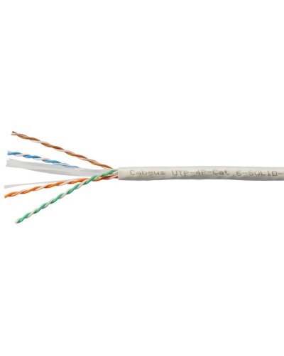 UTP-4P-Cat.6-SOLID-LSZH-GY (11108c). Кабель «витая пара» (LAN) для структурированных систем связи. CABEUS в Томске