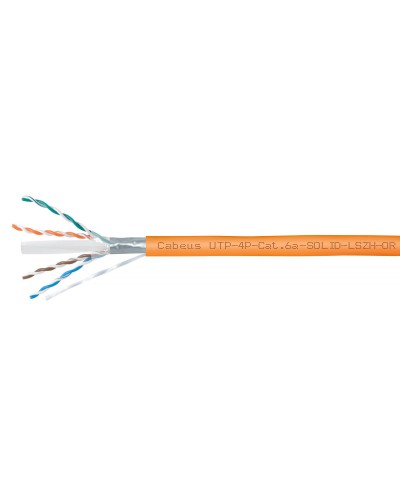 UTP-4P-Cat.6a-SOLID-LSZH-OR (11374c). Кабель «витая пара» (LAN) для структурированных систем связи. CABEUS в Томске