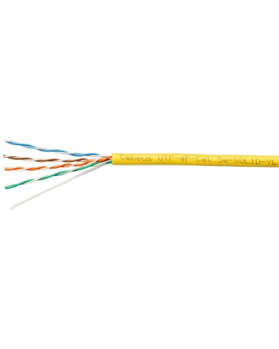 UTP-4P-Cat.5e-SOLID-YL-100 (7251c-5). Кабель «витая пара» (LAN) для структурированных систем связи. CABEUS в Томске
