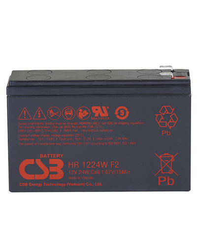 CSB HR 1224W F2 F1. Аккумулятор герметичный свинцово-кислотный. CSB в Томске