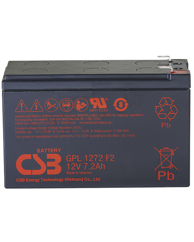 CSB GPL 1272 F2 FR. Аккумулятор герметичный свинцово-кислотный. CSB в Томске