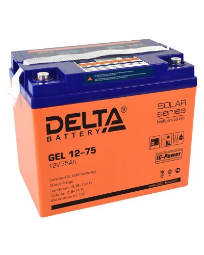 Delta GEL 12-75. Аккумулятор герметичный свинцово-кислотный. Delta в Томске
