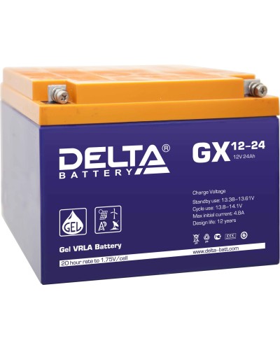 Delta GX 12-24. Аккумулятор герметичный свинцово-кислотный. Delta в Томске