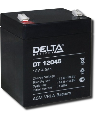 Delta DT 12045. Аккумулятор герметичный свинцово-кислотный. Delta в Томске