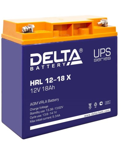 Delta HRL 12-18 X. Аккумулятор герметичный свинцово-кислотный. Delta в Томске