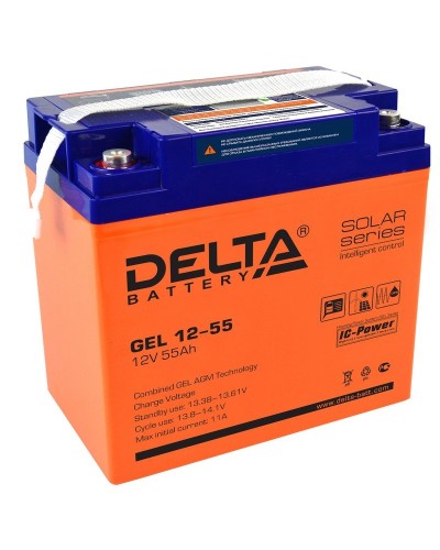 Delta GEL 12-55. Аккумулятор герметичный свинцово-кислотный. Delta в Томске