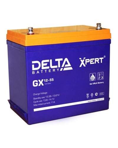 Delta GX 12-55. Аккумулятор герметичный свинцово-кислотный. Delta в Томске
