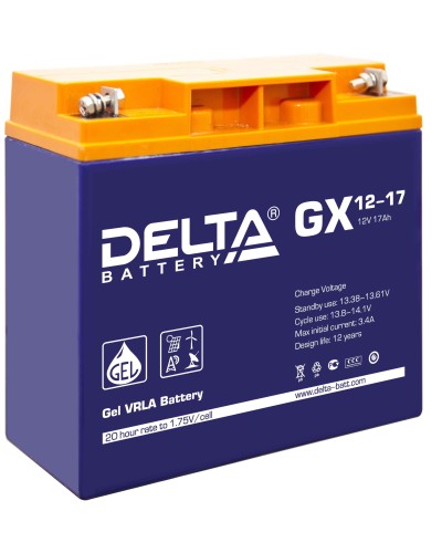 Delta GX 12-17. Аккумулятор герметичный свинцово-кислотный. Delta в Томске