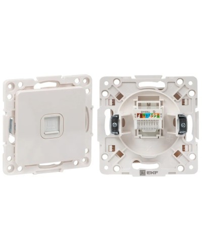 Стокгольм Механизм Розетки RJ-45 1-местной (EYK01-035-10). Механизм Розетки RJ-45 1-местной. EKF в Томске