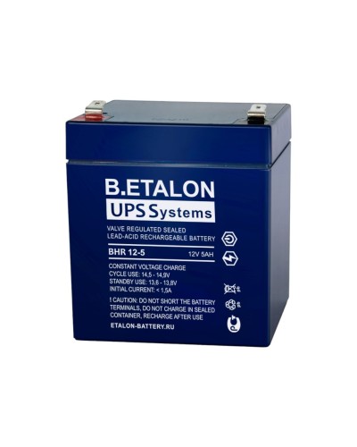 B.ETALON BHR 12-5. Аккумулятор герметичный свинцово-кислотный. ETALON в Томске