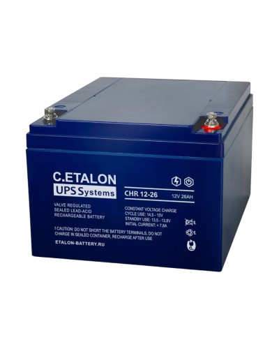 C.ETALON CHR 12-26. Аккумулятор герметичный свинцово-кислотный. ETALON в Томске