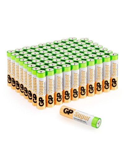 GP Super Alkaline 24A AAA (GP 24A-2CRVS80), упак. 80 шт.. Алкалиновые батарейки. GP Batteries в Томске