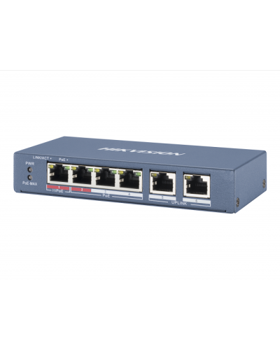 DS-3E0106P-E/M. Коммутатор с питанием POE. Hikvision в Томске