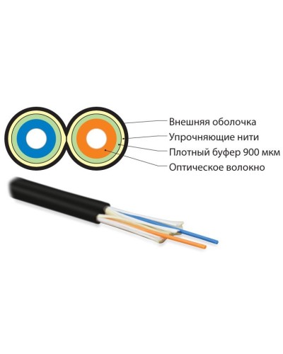 FO-D3-IN-50-2-LSZH-BK. Кабель волоконно-оптический многомодовый. Hyperline в Томске