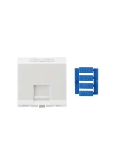 SIP3A-1K-M45-45. Вставка угловая 45x45 для 1 модуля Кeystone Jack, со шторками. Hyperline в Томске
