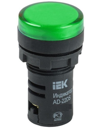 Лампа AD22DS (LED) матрица D22мм зеленый 230В (BLS10-ADDS-230-K06). Светосигнальный индикатор. IEK в Томске