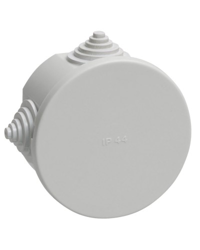 Коробка распаячная КМ41237 D75х40 открытой проводки IP44 4 гермоввода серая (UKO11-075-040-000-K41-44). Коробка распаячная безгалогенная (HF). IEK в Томске