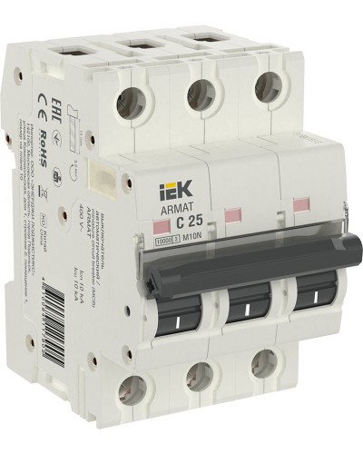 M10N 3P C 25А 10кА ARMAT (AR-M10N-3-C025). Автоматический выключатель. IEK в Томске