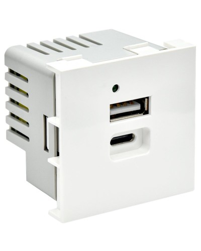 Розетка USB A+C 4,2А PRIMER РКЮ-25-40-П белый IEK (PR-KK40D-RU-0-2-AC-K01). Розетка USB. IEK в Томске