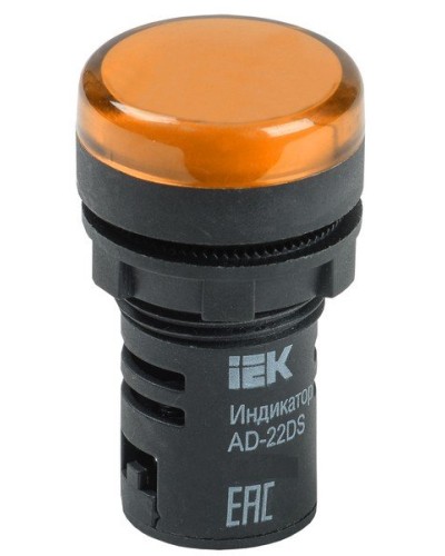 Лампа AD22DS (LED)матрица D22мм желтый 230В (BLS10-ADDS-230-K05). Светосигнальный индикатор. IEK в Томске