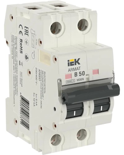 M06N 2P B 50А 6кА ARMAT (AR-M06N-2-B050). Автоматический выключатель. IEK в Томске