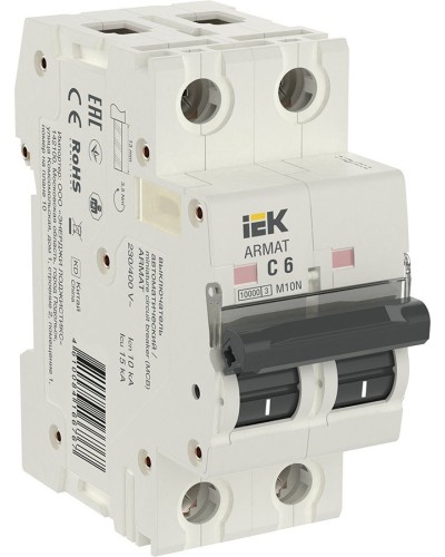 M10N 2P C 6А 10кА ARMAT (AR-M10N-2-C006). Автоматический выключатель. IEK в Томске