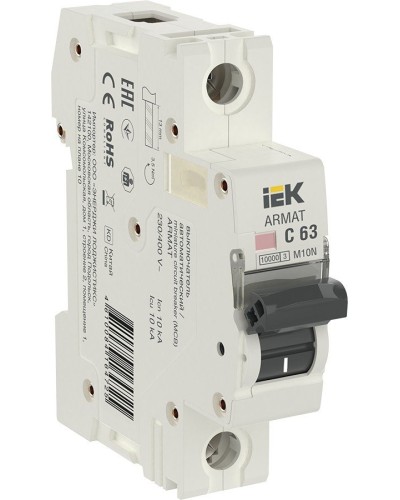 M10N 1P C 63А 10кА ARMAT (AR-M10N-1-C063). Автоматический выключатель. IEK в Томске