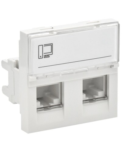 Розетка RJ45 кат.5E PRIMER РКИ-22-00-П-5 белый IEK (PR-KK40D-RI-0-2-2C5EU-K01). Розетка RJ-45. IEK в Томске