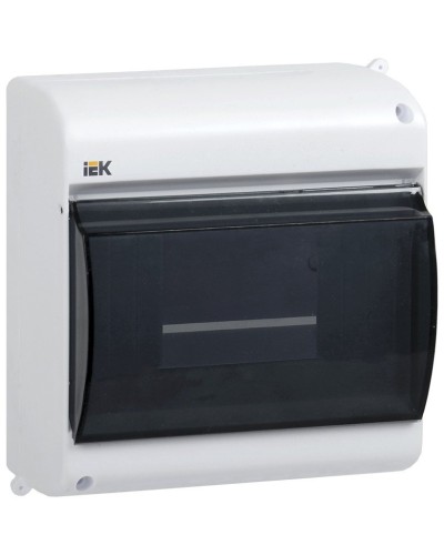 Корпус пластиковый КМПн 2/6 IP30 белый KREPTA 3 (MKP42-N-06-30-09). Щиток модульный с прозрачной дверцей, настенный. IEK в Томске