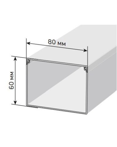 Короб 80х60 ЭЛЕКОР (CKK10-080-060-1-K01-008). Кабель-канал с двойным замком. IEK в Томске