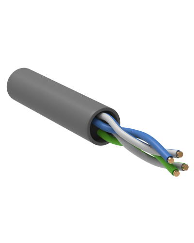 GENERICA U/UTP кат. 5 CCA 100МГц 2 пары PVC INDOOR серый (BC1-C502-111-305-G). Кабель «витая пара» (LAN) для структурированных систем связи. IEK в Томске