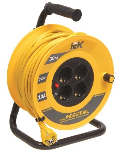 УК50 4 места, 50м (WKP15-16-04-50). Удлинитель на катушке Industrial. IEK в Томске