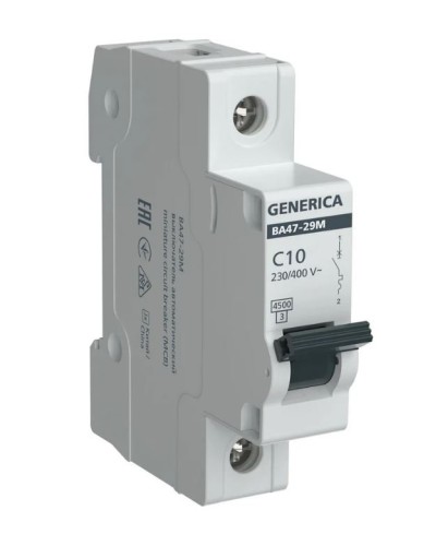 GENERICA ВА47-29М 1P C 10А 4,5кА (MVA21-1-010-C-G). Автоматический выключатель. IEK в Томске