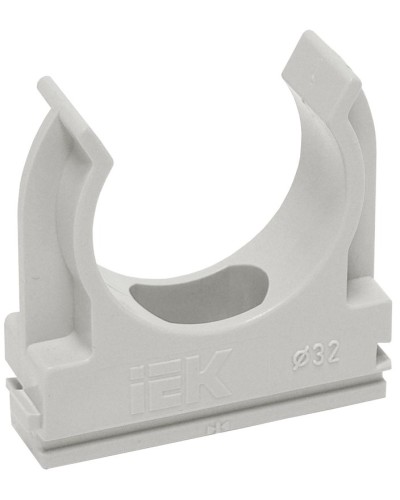 Держатель с защёлкой D32 серый ELASTA (50 шт) (CTA10D-CF32-K41-050). Держатель с защёлкой. IEK в Томске
