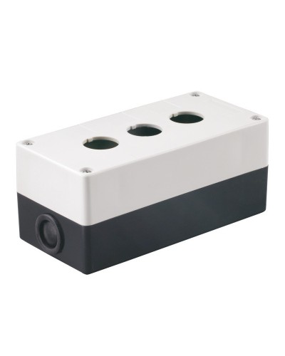 Корпус КП103 для кнопок 3 места белый (BKP10-3-K01). Корпус для кнопочных постов. IEK в Томске