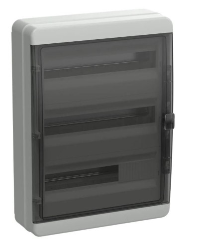 Корпус пластиковый КМПн-54 IP65 TEKFOR (TF5-KP72-N-54-65-K03-K02). Корпус модульный пластиковый черная прозрачная дверь. IEK в Томске