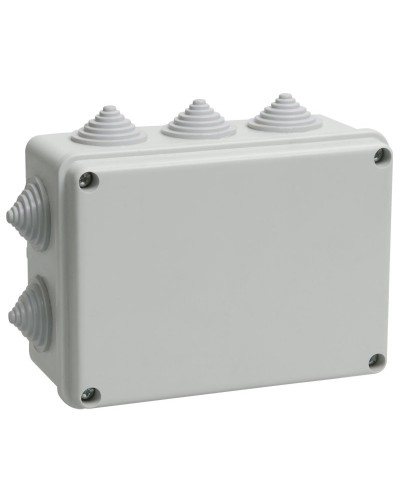 Коробка распаячная КМ41242 150х110х70 открытой проводки IP55 10 гермовводов серая (UKO10-150-110-070-K41-55). Коробка распаячная безгалогенная (HF). IEK в Томске