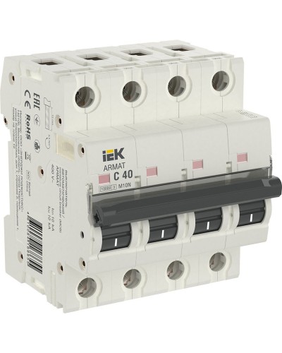 M10N 4P C 40А 10кА ARMAT (AR-M10N-4-C040). Автоматический выключатель. IEK в Томске