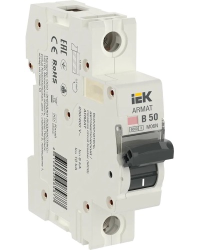 M06N 1P B 50А 6кА ARMAT (AR-M06N-1-B050). Автоматический выключатель. IEK в Томске