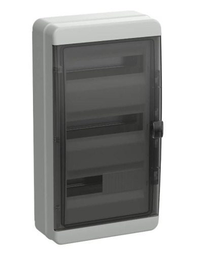 Корпус пластиковый КМПн-36 IP65 TEKFOR (TF5-KP72-N-36-65-K03-K02). Корпус модульный пластиковый черная прозрачная дверь. IEK в Томске