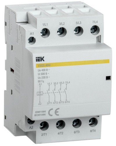 Контактор модульный КМ25-40М AC/DC (MKK21-25-40). Контактор модульный. IEK в Томске