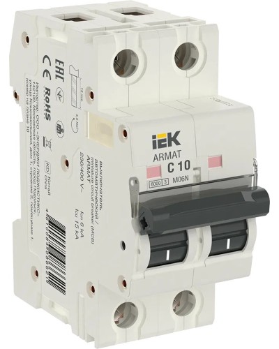 M06N 2P C 10А 6кА ARMAT (AR-M06N-2-C010). Автоматический выключатель. IEK в Томске