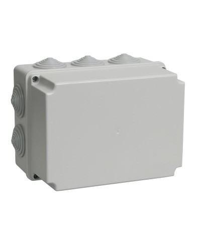 Коробка распаячная КМ41246 190х140х120 открытой проводки IP55 10 гермовводов серая (UKO10-190-140-120-K41-55). Коробка распаячная безгалогенная (HF). IEK в Томске