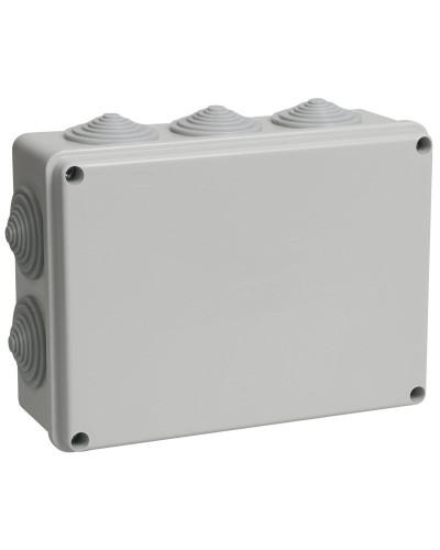 Коробка распаячная КМ41243 190х140х70 открытой проводки IP44 10 гермовводов серая (UKO11-190-140-070-K41-44). Коробка распаячная безгалогенная (HF). IEK в Томске