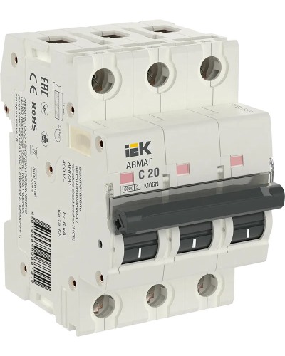 M06N 3P C 20А 6кА ARMAT (AR-M06N-3-C020). Автоматический выключатель. IEK в Томске