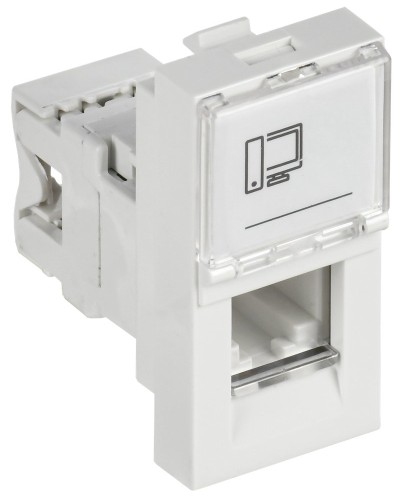 Розетка RJ45 кат.6 PRIMER РКИ-10-00-П-6 белый IEK (PR-KK40D-RI-0-1-C06U-K01). Розетка RJ-45. IEK в Томске